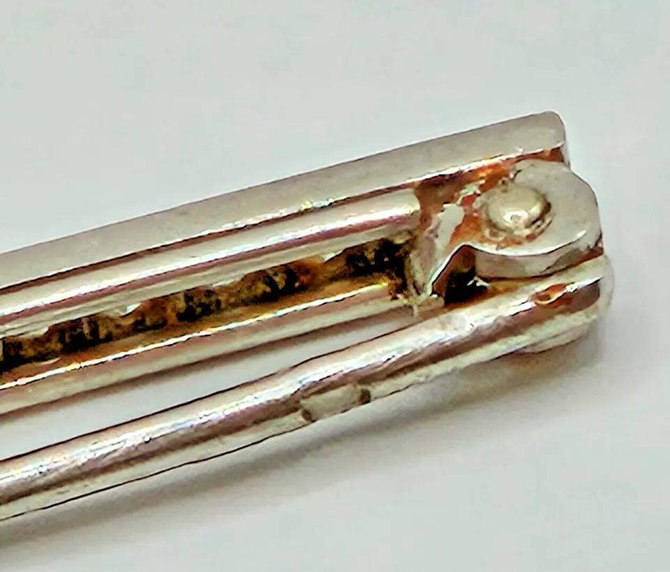 Women's or Men's A Signed Cartier Paris Art Deco Platinum & Diamond Pin / Brooch, Circa 1920’s.