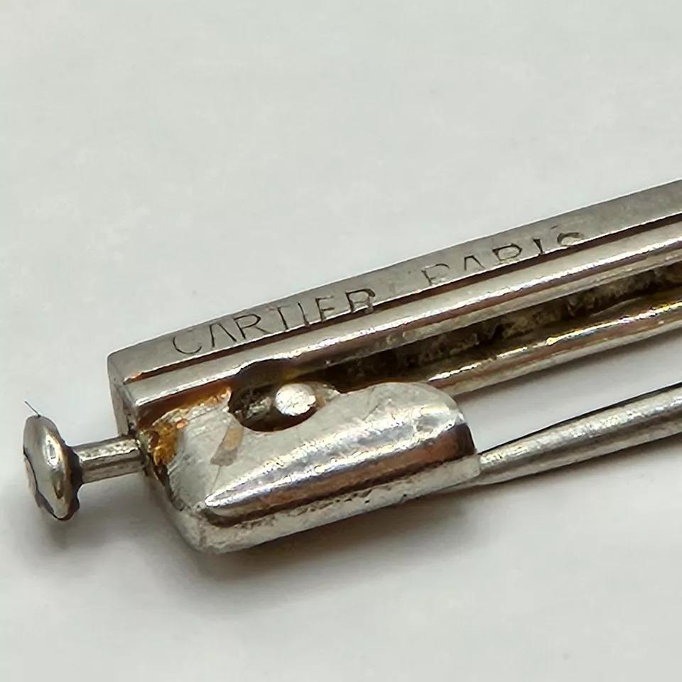 A Signed Cartier Paris Art Deco Platinum & Diamond Pin / Brooch, Circa 1920’s. 2