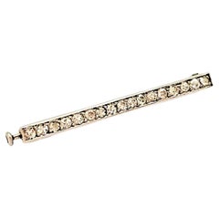 A Signed Cartier Paris Art Deco Platinum & Diamond Pin / Brooch, Circa 1920’s.