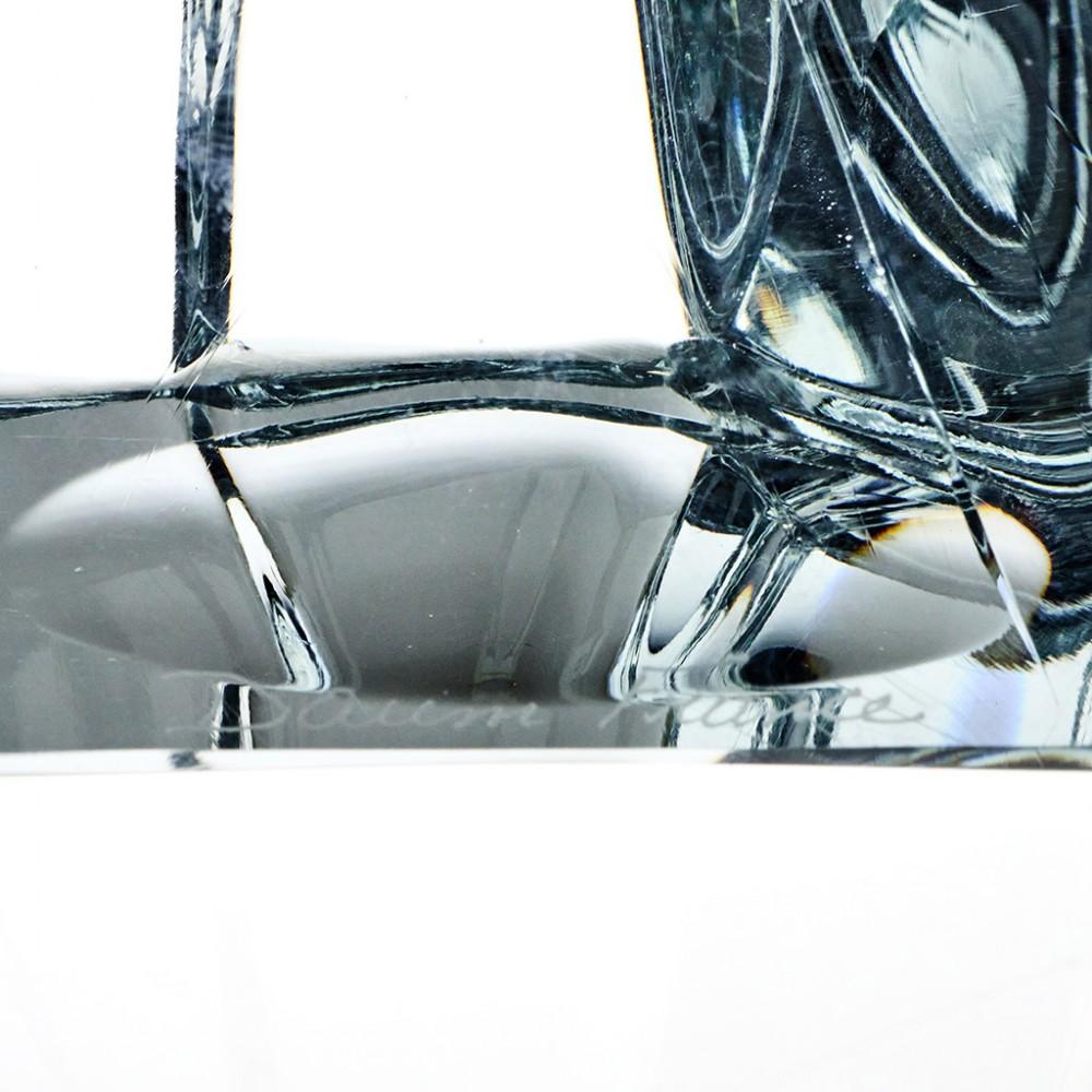 A Signed Daum Glass Egret Sculpture 1