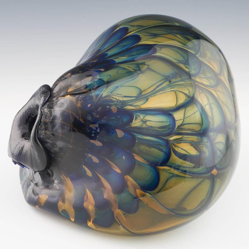 Allemand Sculpture en verre signée Jorg Zimmerman en vente