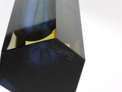 A Signed Kaj Franck Prisma Block Glass Vase, Nuutajärvi Notsjö, Finland, 1960s