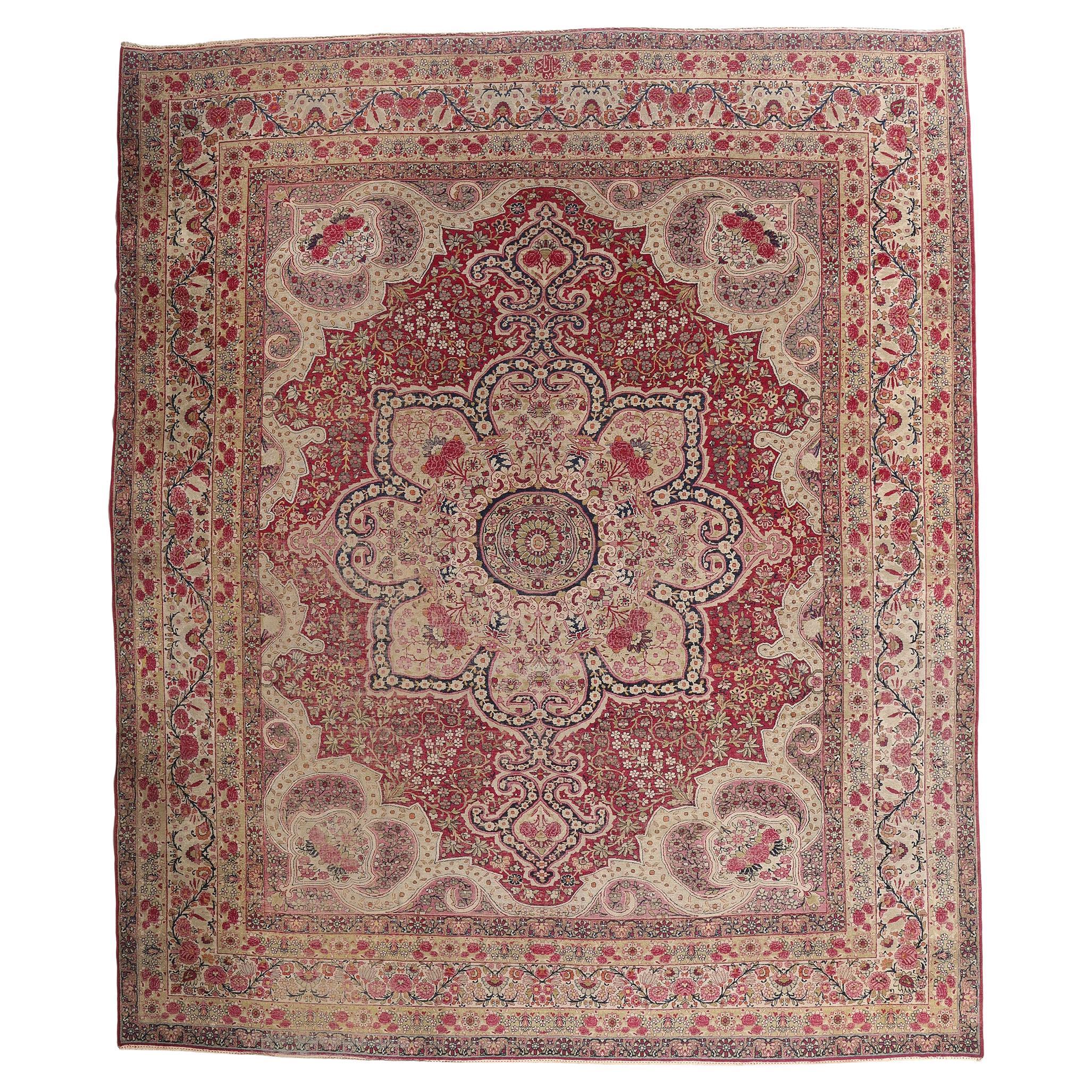 Ein signiertes persisches Kermanshah-Meisterwerk der safawidischen Eleganz aus dem späten 19. im Angebot