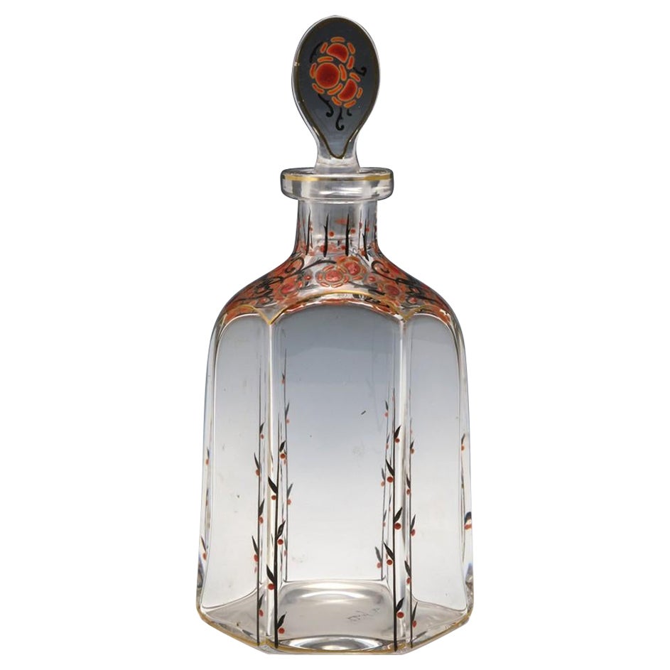 Signierte Marcel Goupy-Parfümflasche mit Emaille, um 1925, signiert