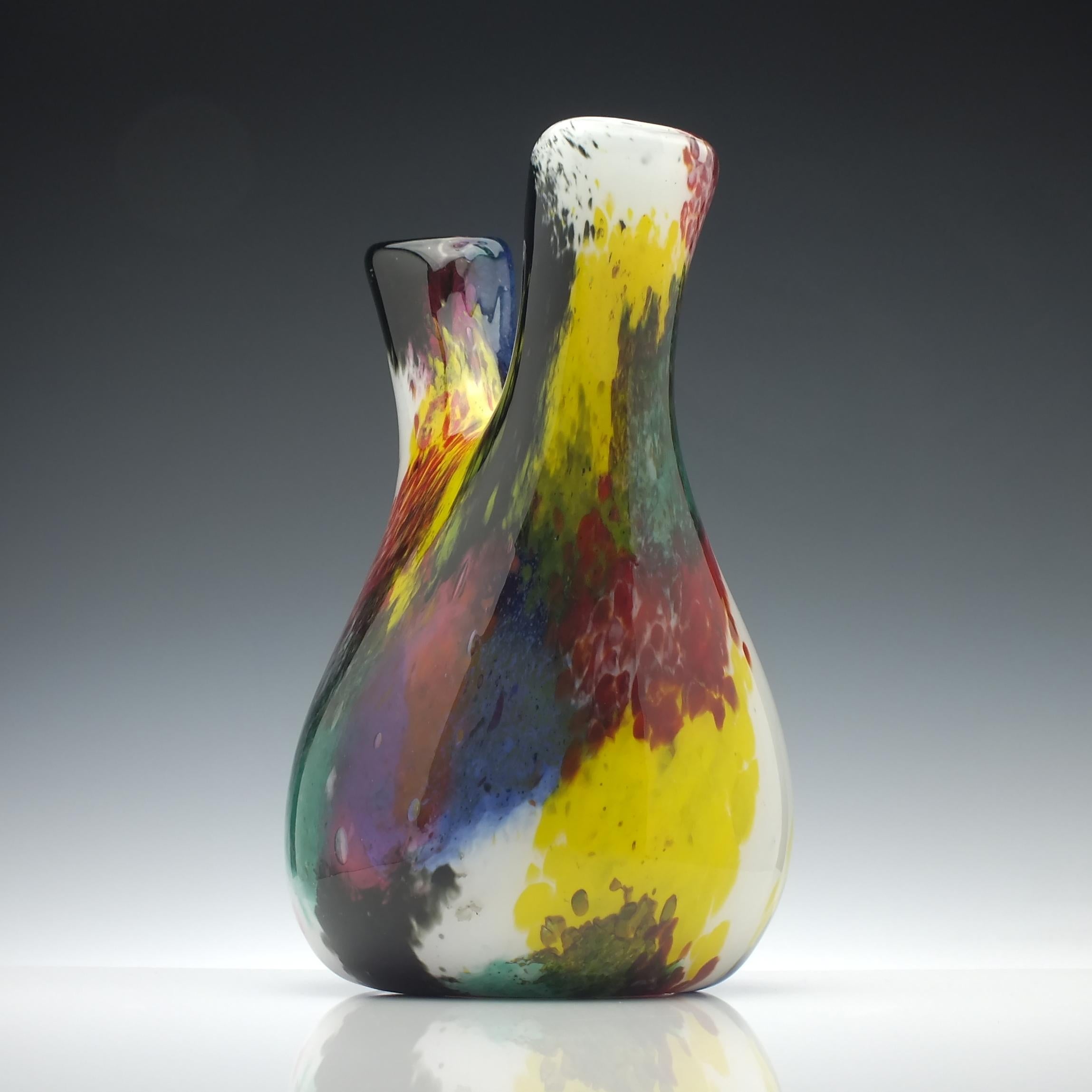 Italian Signed Murano Venini Glass Vase, circa 1924