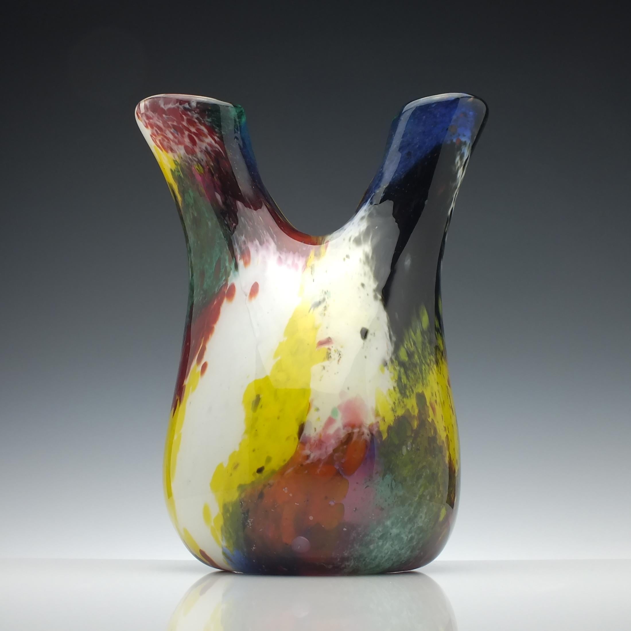 Signed Murano Venini Glass Vase, circa 1924 In Good Condition In Whitburn, GB