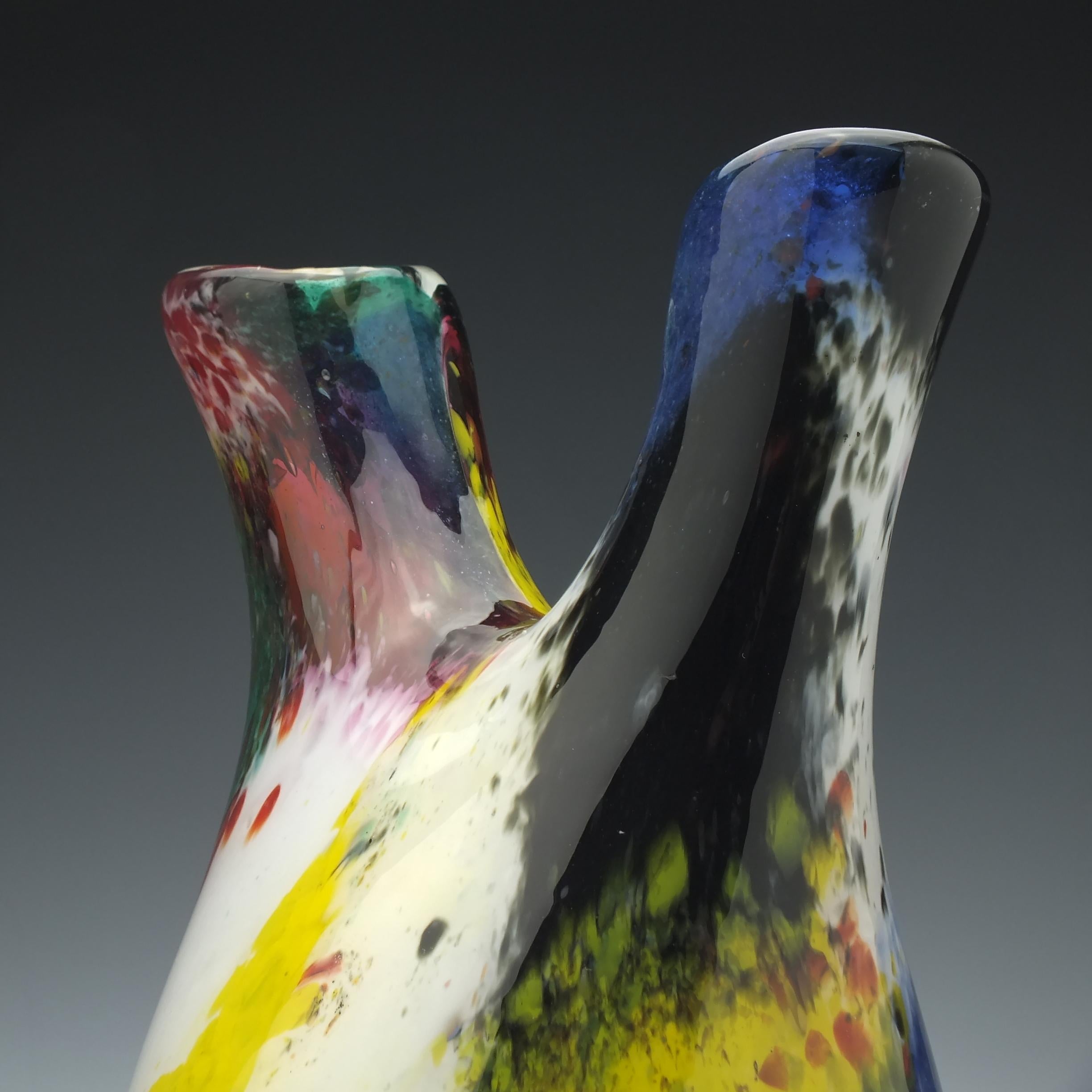 Art Glass Signed Murano Venini Glass Vase, circa 1924