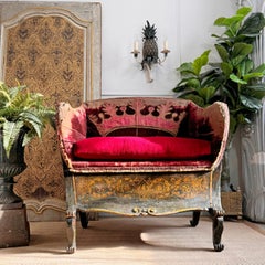 A Significantly Important and Rare 18th Century French Sleigh Form Crown Chair