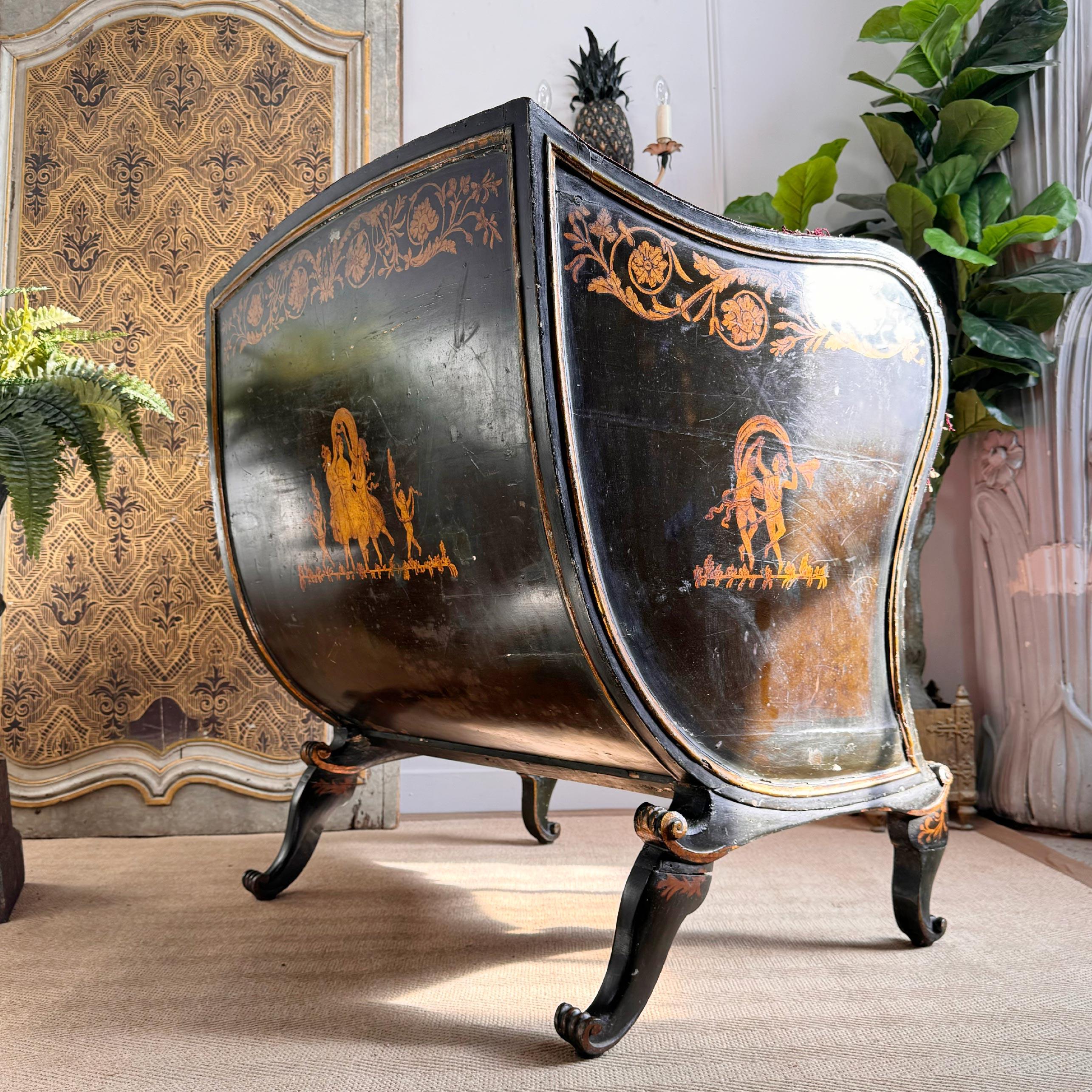 A Significantly Important and Rare 18th Century French Sleigh Form Crown Chair For Sale 2