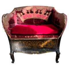 A Significantly Important and Rare 18th Century French Sleigh Form Crown Chair