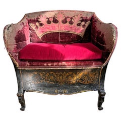 A Significantly Important and Rare 18th Century French Sleigh Form Crown Chair