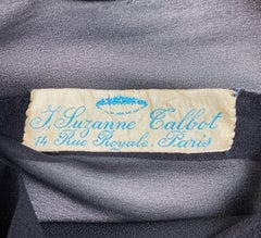 A silk crepe embroidered dress by Suzanne Talbot Haute Couture- Paris Circa 1930