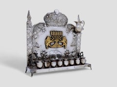 A Silver American Hanukkah Lamp
