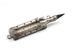 A Silver American Mezuzah Case by Selma, Circa 1980. Judaica