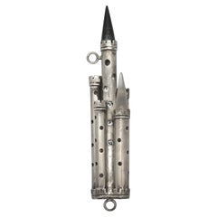 A Silver American Mezuzah Case by Selma, Circa 1980. Judaica