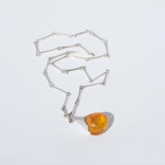 Silver and Amber Necklace Made Year 2006
