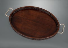 Silver and Asian Hardwood Tray