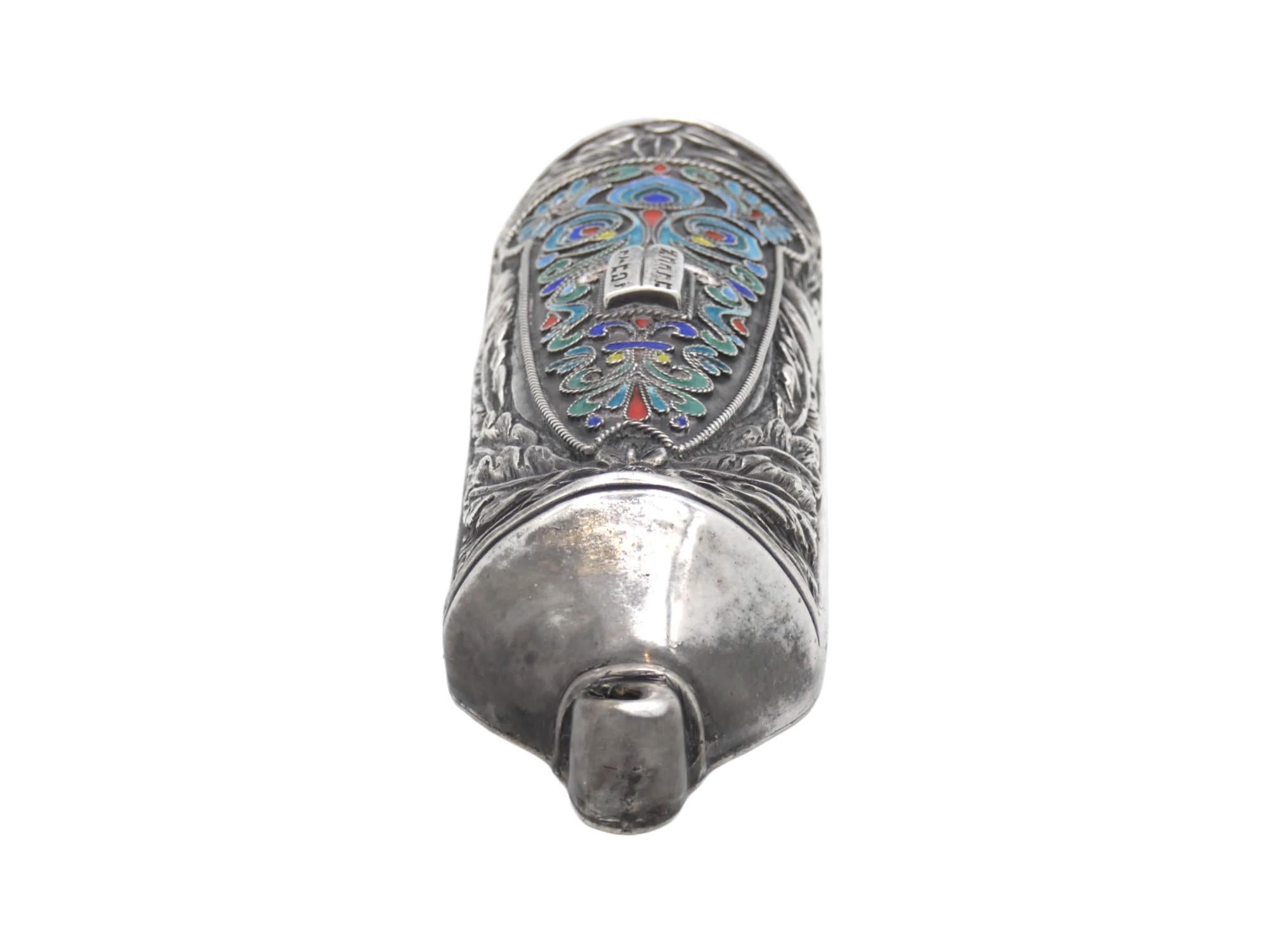 Una custodia per Mezuzah in argento e smalto di Henryk Winograd, 1991 in vendita 2