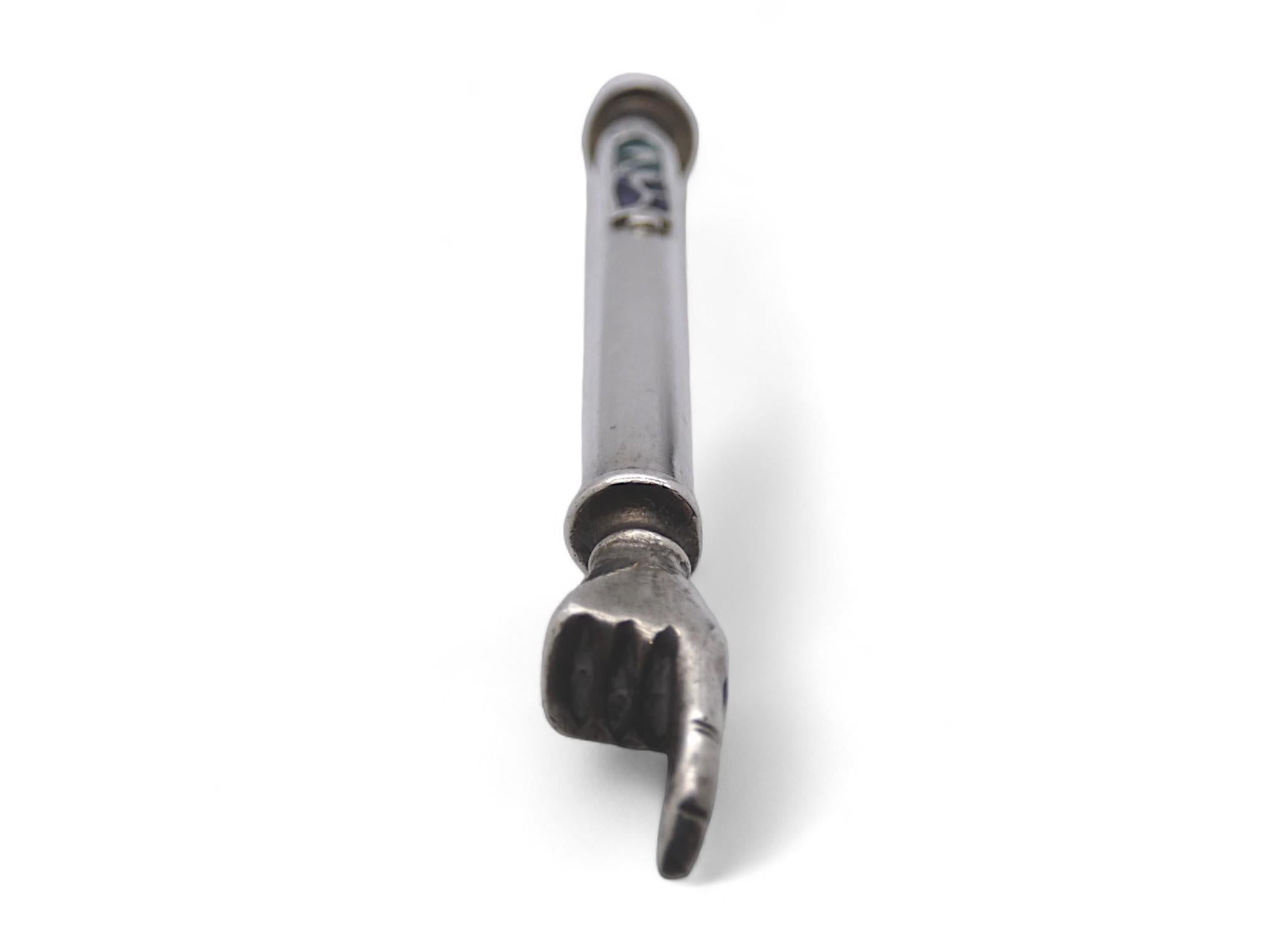 A Silver and Enamel Torah Pointer, Uzbekistan 20th century For Sale 1