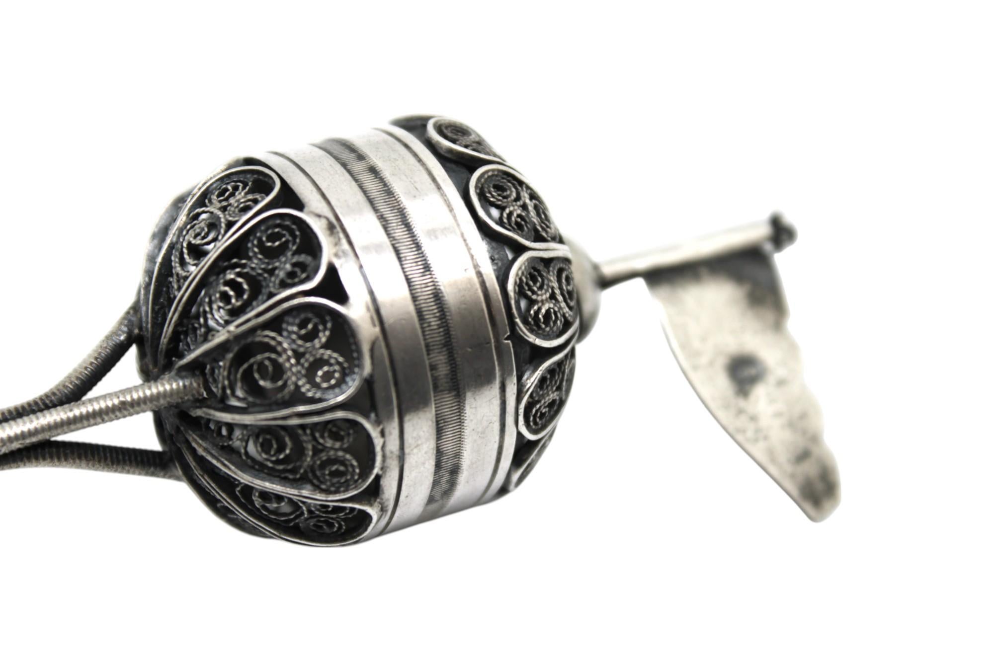 Ucraino Contenitore per spezie in argento e filigrana, Lemberg 1814 in vendita