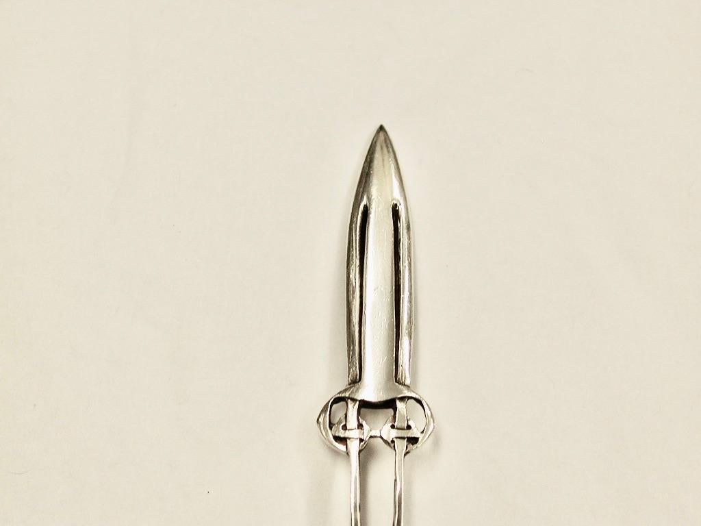 Arts and Crafts Silver Archibald Knox Coronation Caddy Spoon Made for Liberty & Co, 1901