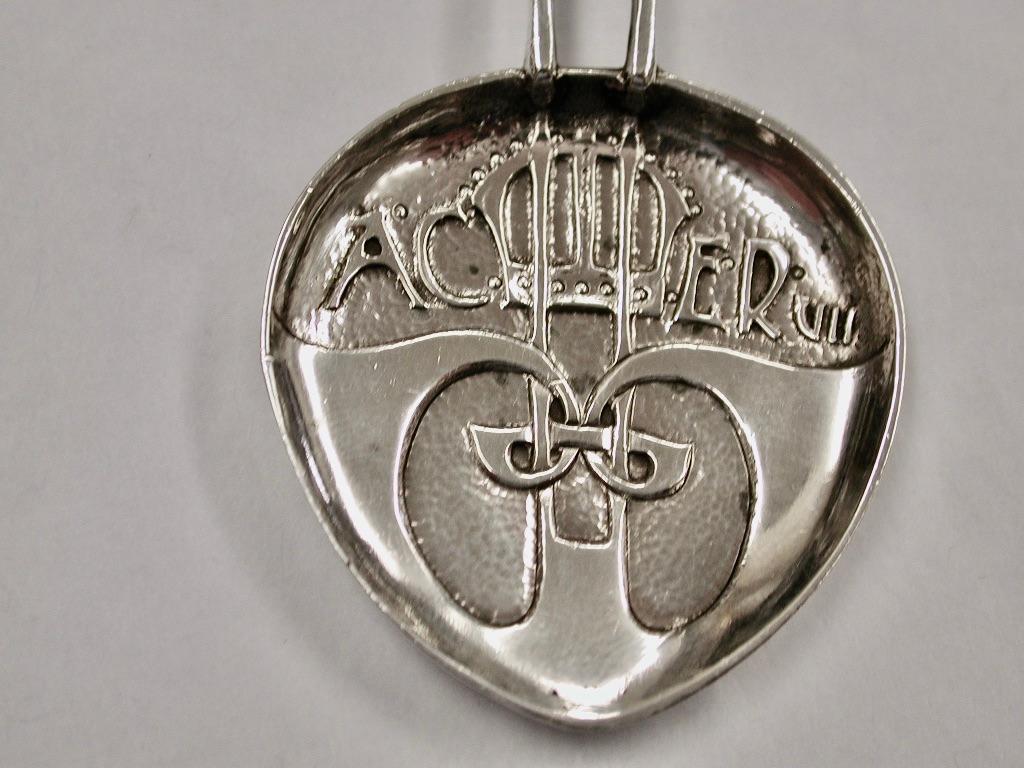 Silver Archibald Knox Coronation Caddy Spoon Made for Liberty & Co, 1901 1