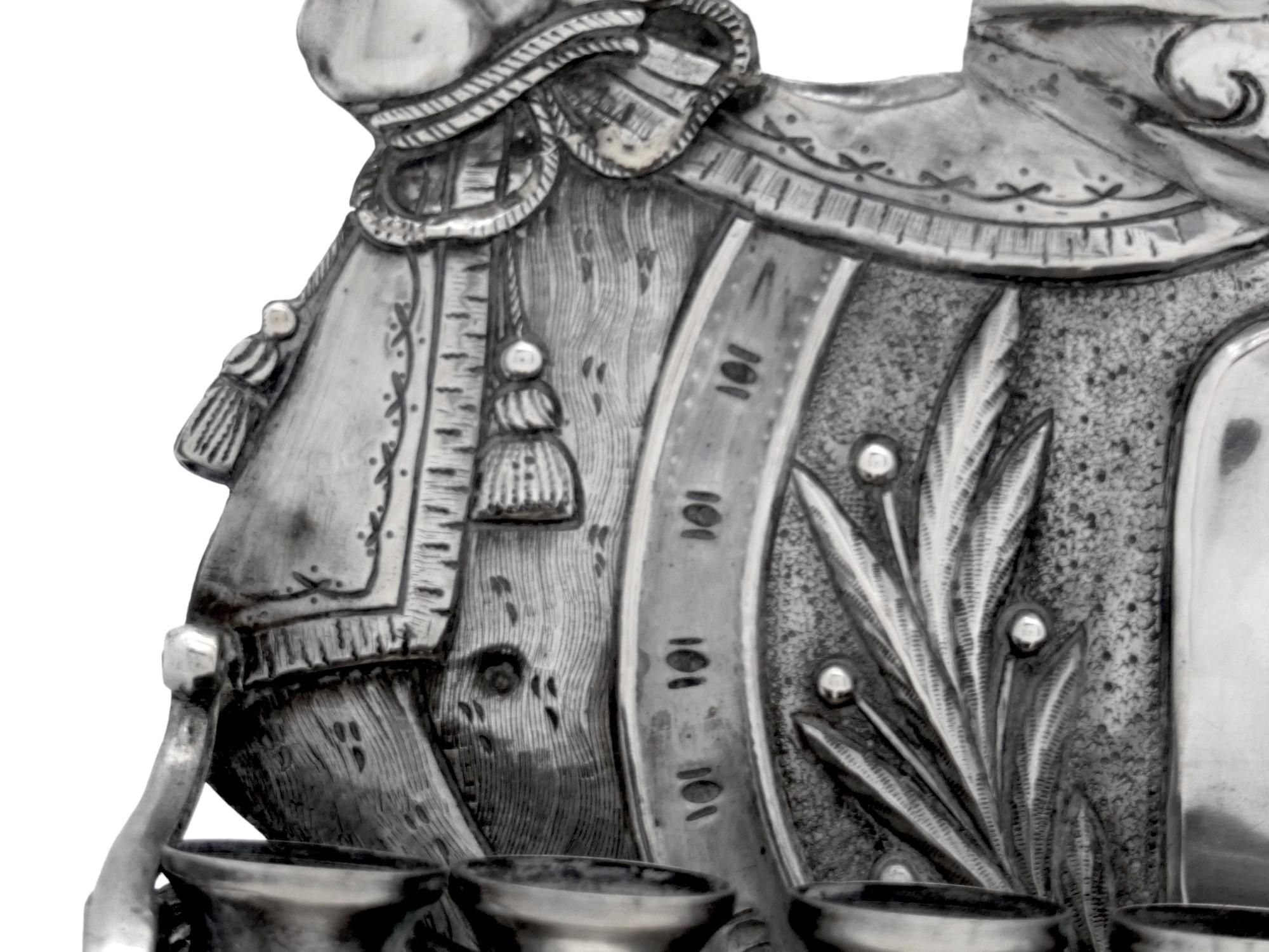 Late 19th Century A Silver Austrian Hannukah Lamp, late 19th Century For Sale
