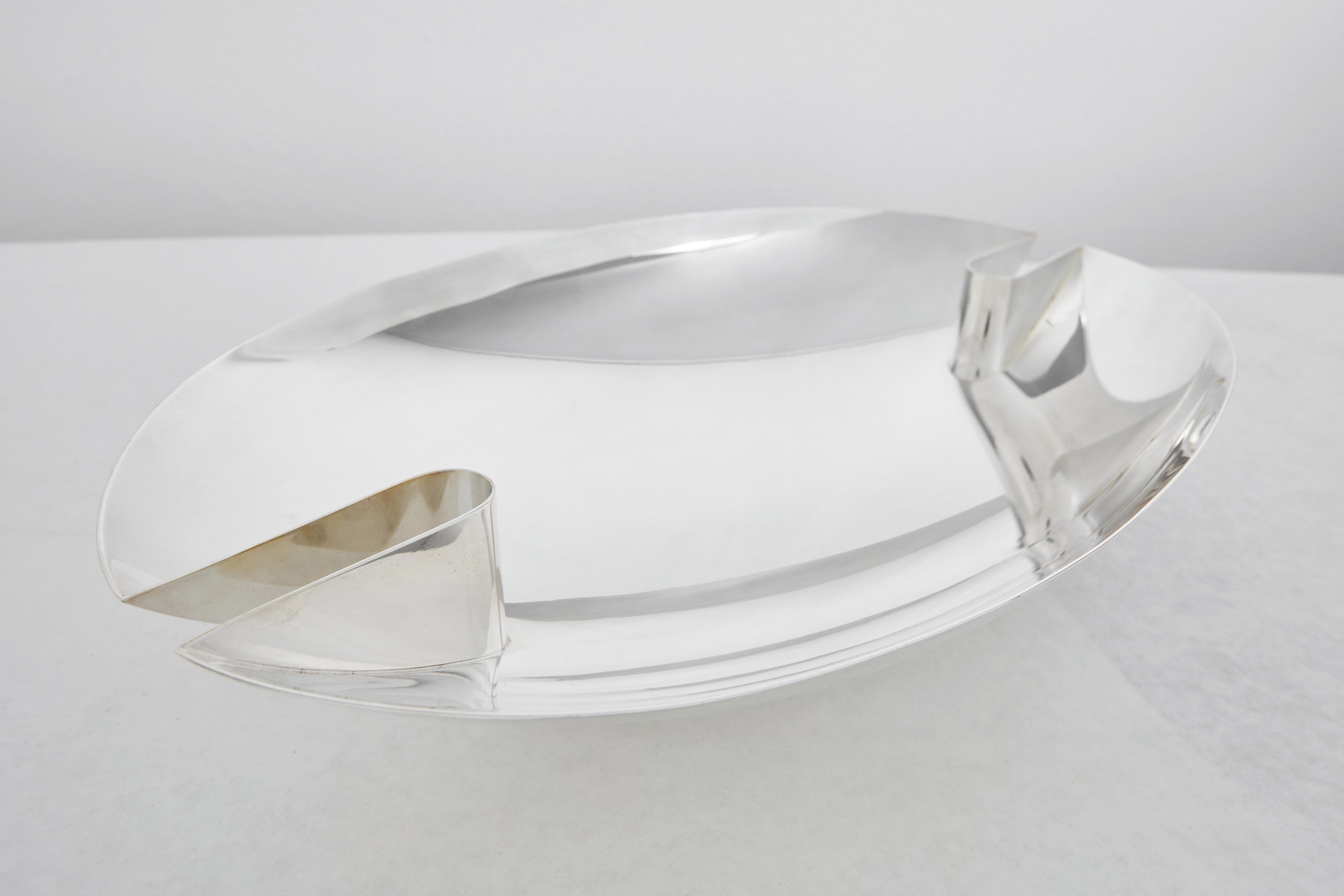 This oblong silver plated centerpiece bowl is known as the 