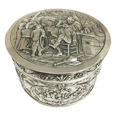 Silver Box with a Scene After a Painting of Jan Steen "The Tooth Puller, 1651”