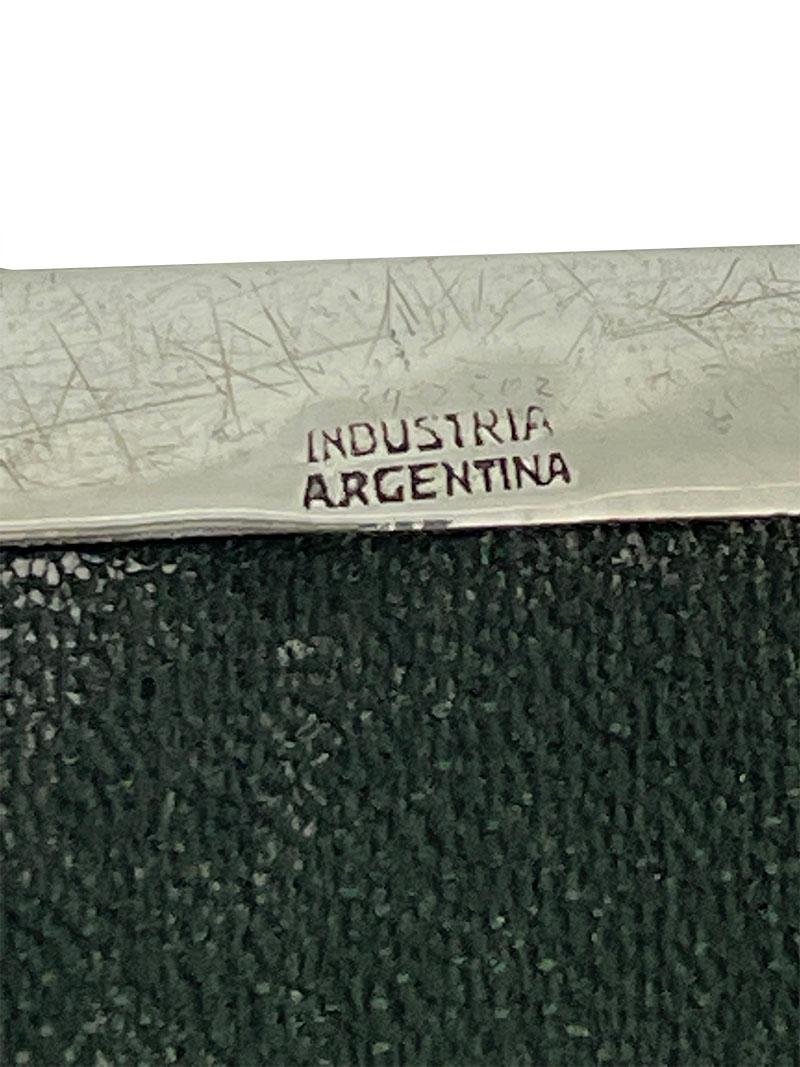 20th Century Silver Box with Guilloche, Industria Argentina For Sale