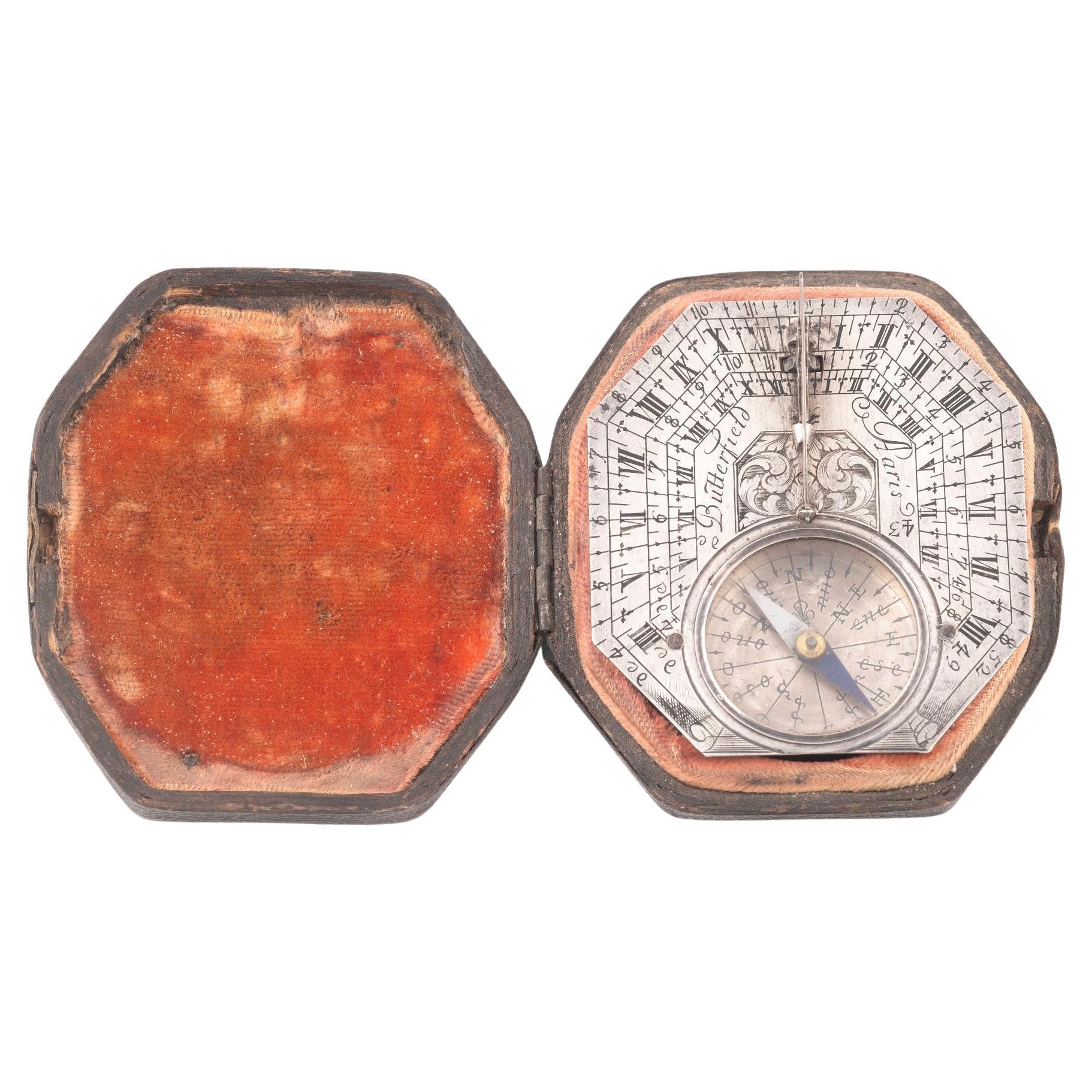 Shipping policy
No additional costs will be added to this order.
Shipping costs will be totally covered by the seller (customs duties included). 

Signed Butterfield, Paris, mid-18th century, the octagonal dial engraved with four hour scales and