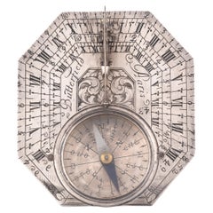 A. Silver Butterfield Dial Francés Principios del Siglo XVIII