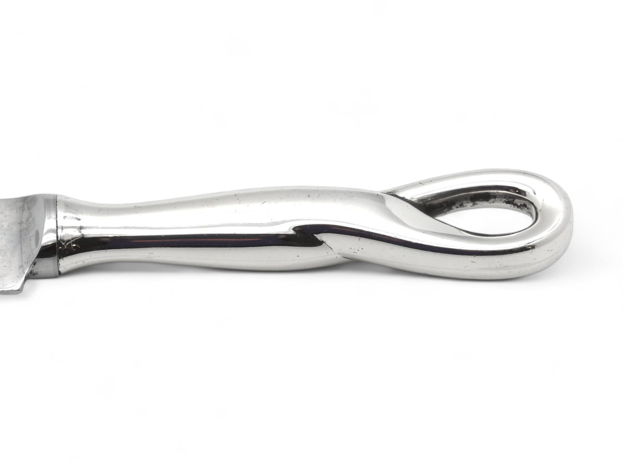 Cuchillo de Challah de plata de Tiffany & Co., Italia 1984 en Bueno estado para la venta en New York, NY