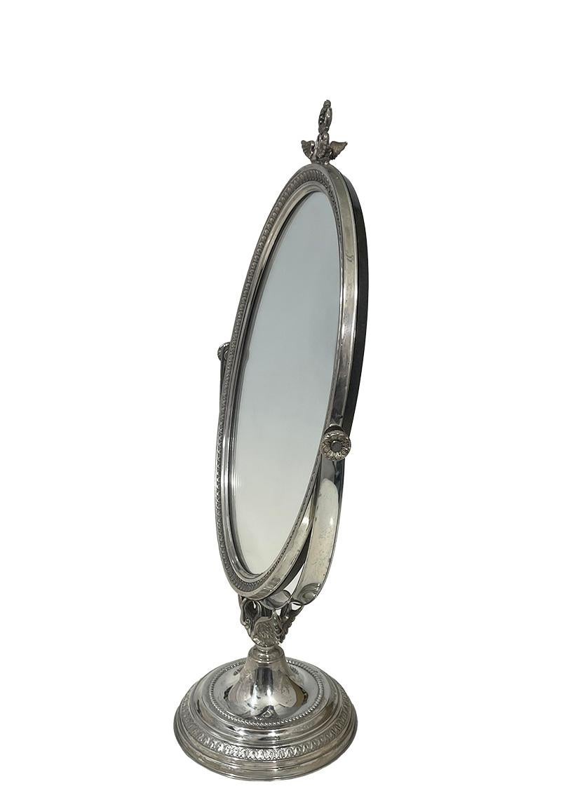 Spanish A silver dressing table mirror by Pedro Durán Morales, Madrid