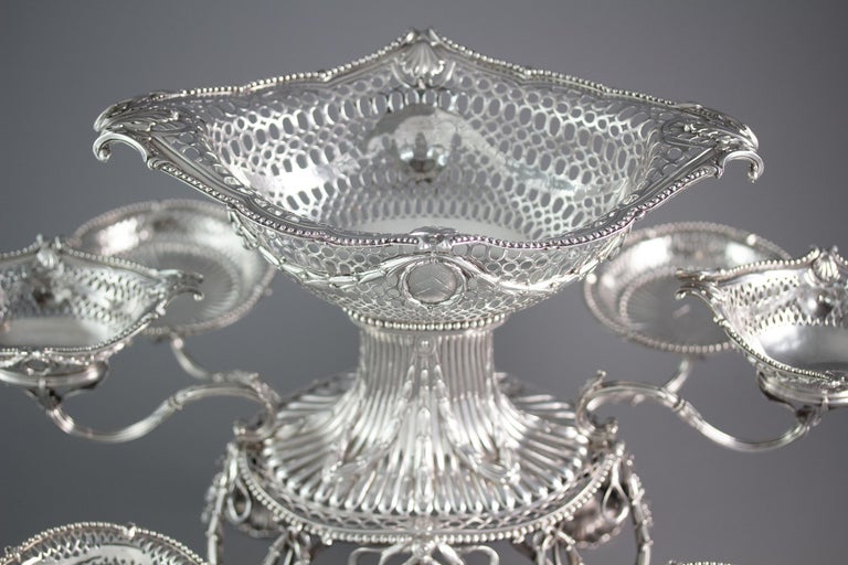 Silver Epergne or Table Centrepiece, Thomas Pitts, London 1773 3