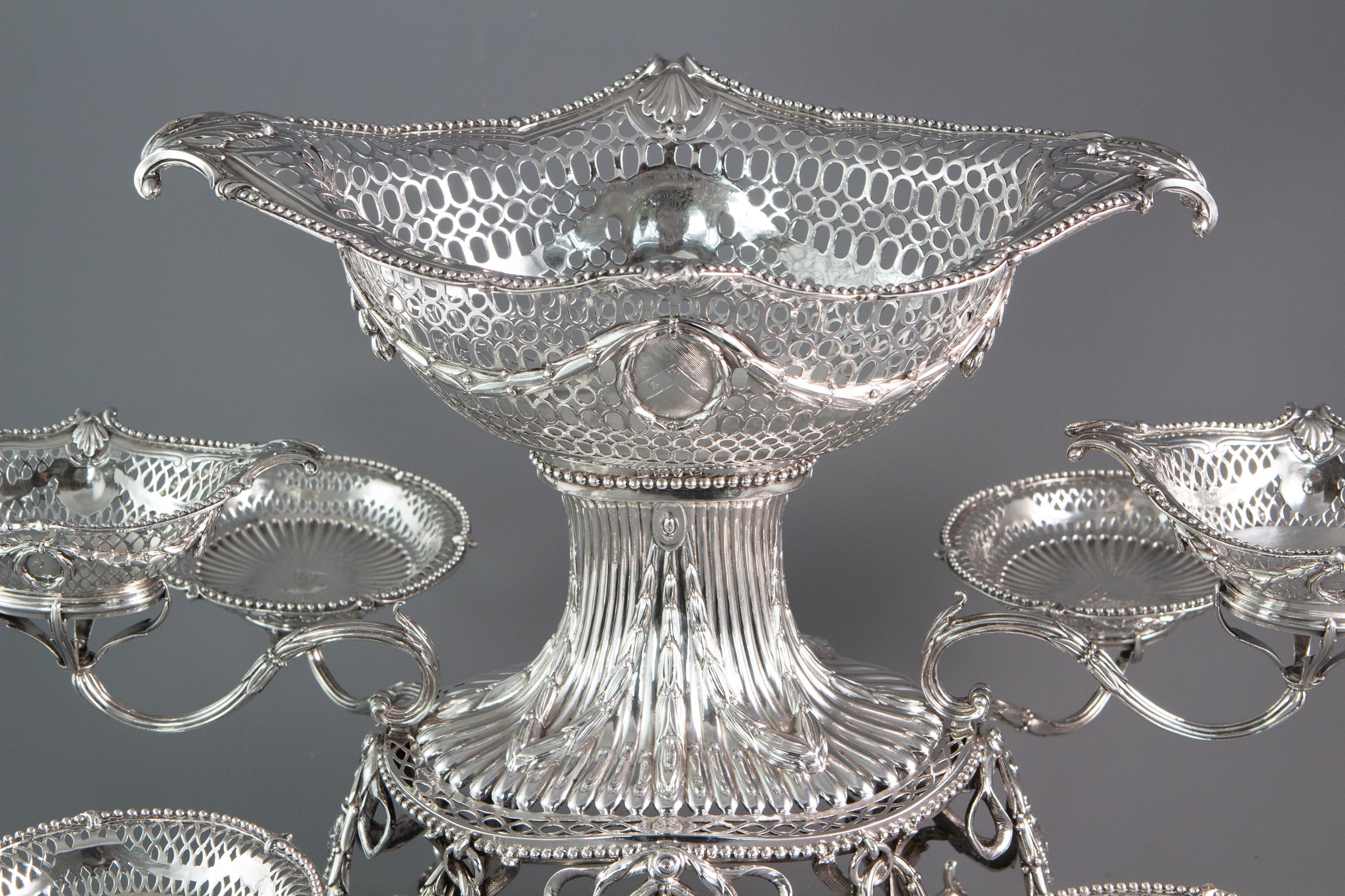 Silver Epergne or Table Centrepiece, Thomas Pitts, London 1773 2