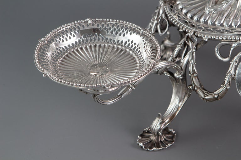 Silver Epergne or Table Centrepiece, Thomas Pitts, London 1773 6