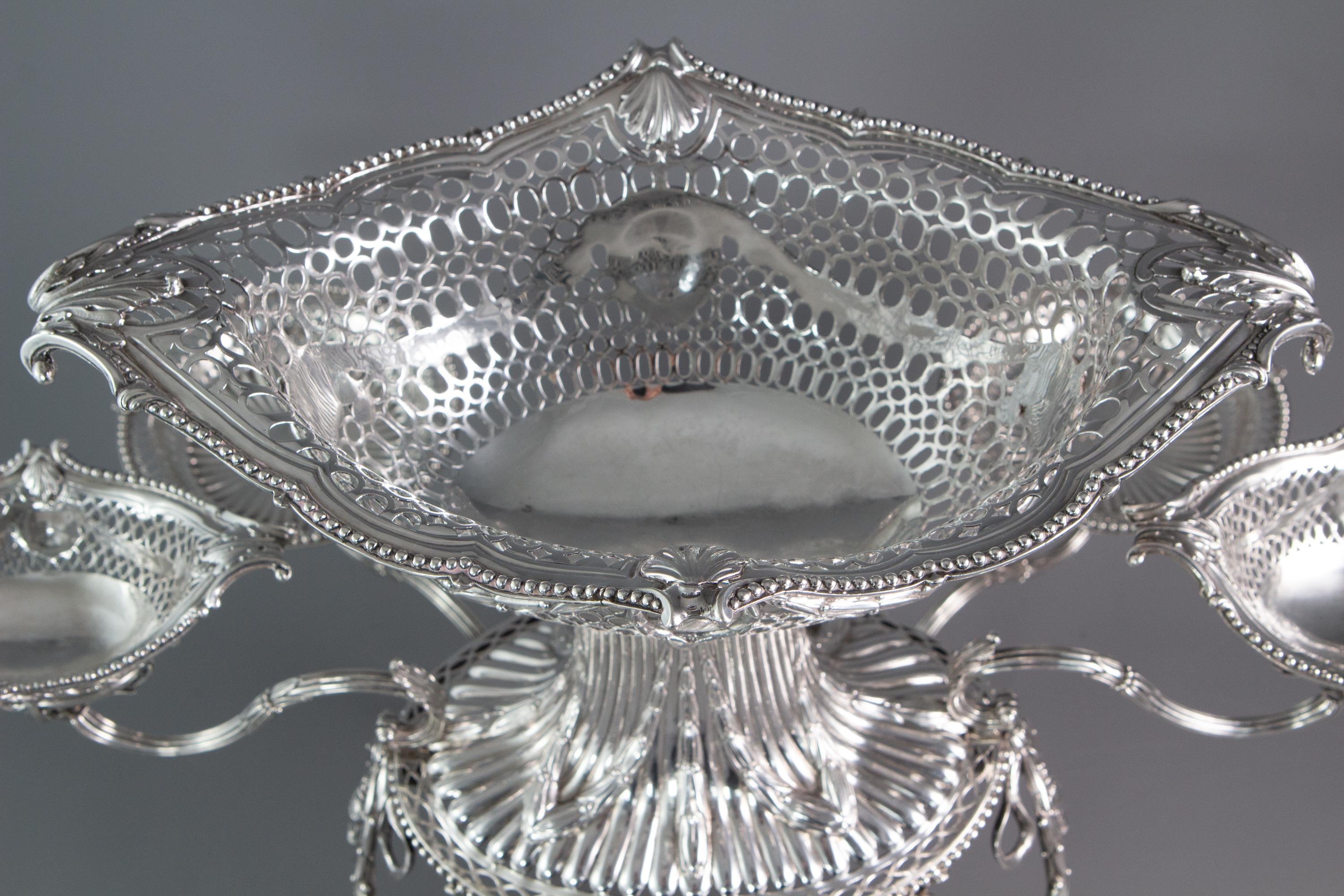 Silver Epergne or Table Centrepiece, Thomas Pitts, London 1773 7