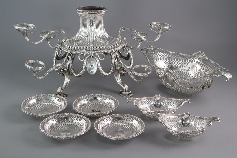 Silver Epergne or Table Centrepiece, Thomas Pitts, London 1773 11