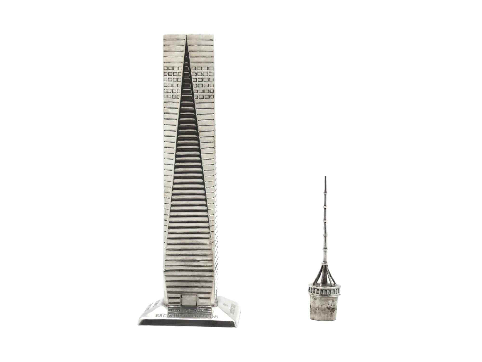 A Silver Freedom Tower Spice Container by Tommy Gelb, New York 2014 For Sale 2
