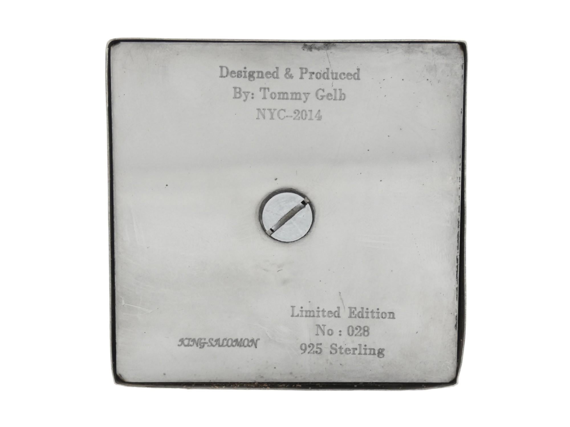A Silver Freedom Tower Spice Container by Tommy Gelb, New York 2014 For Sale 5
