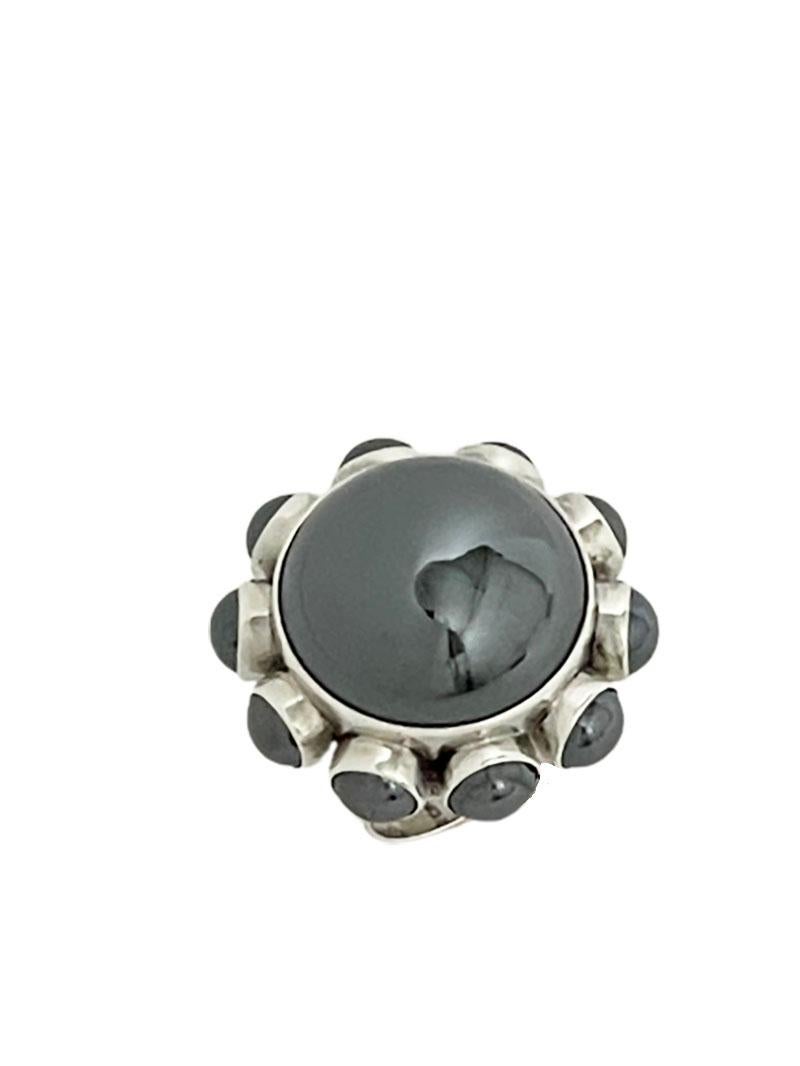 Danish Silver Georg Jensen Design Ring by Astrid Fog, Denmark, 1971 For Sale