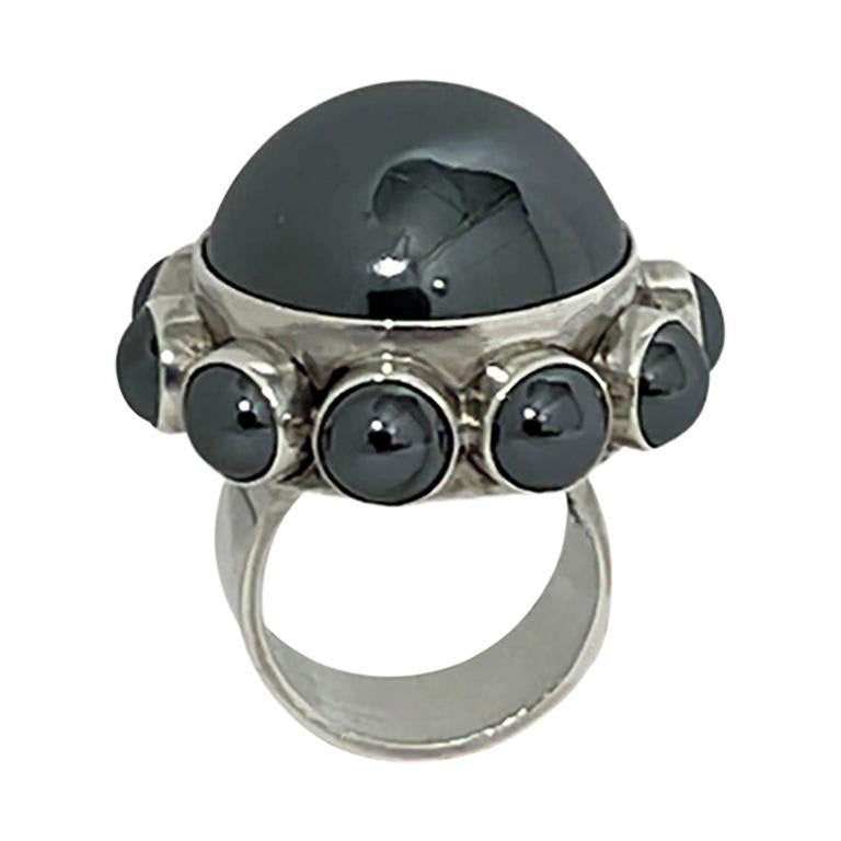 Silver Georg Jensen Design Ring by Astrid Fog, Denmark, 1971 For Sale