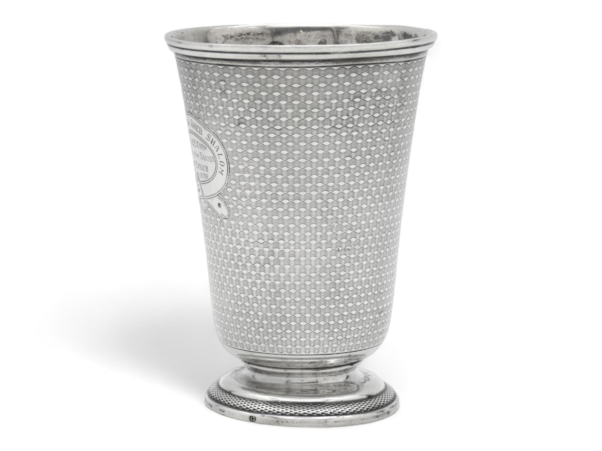 Tedesco Calice da Kiddush tedesco-americano in argento, circa metà del XIX secolo in vendita