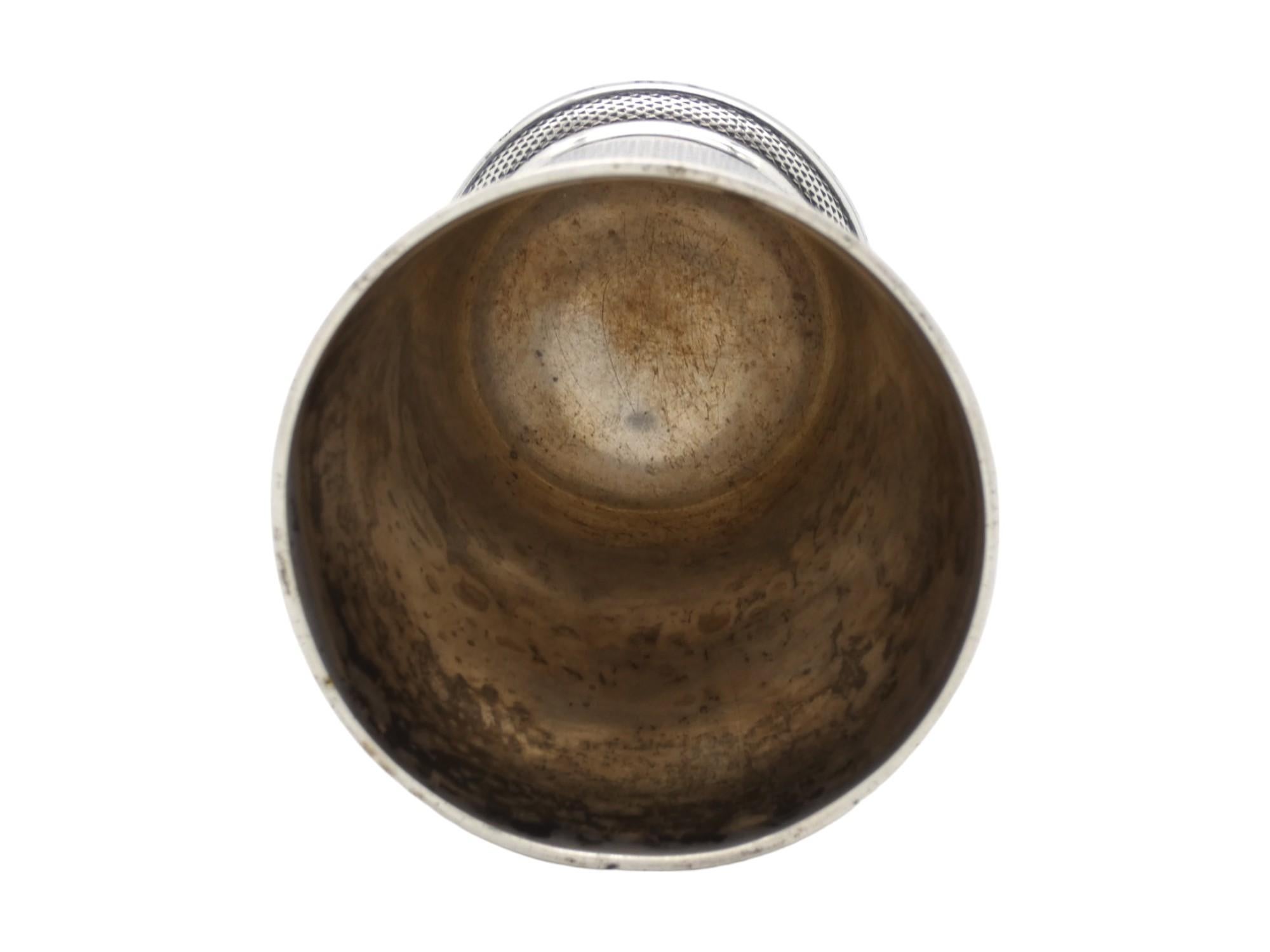 Calice da Kiddush tedesco-americano in argento, circa metà del XIX secolo in vendita 1
