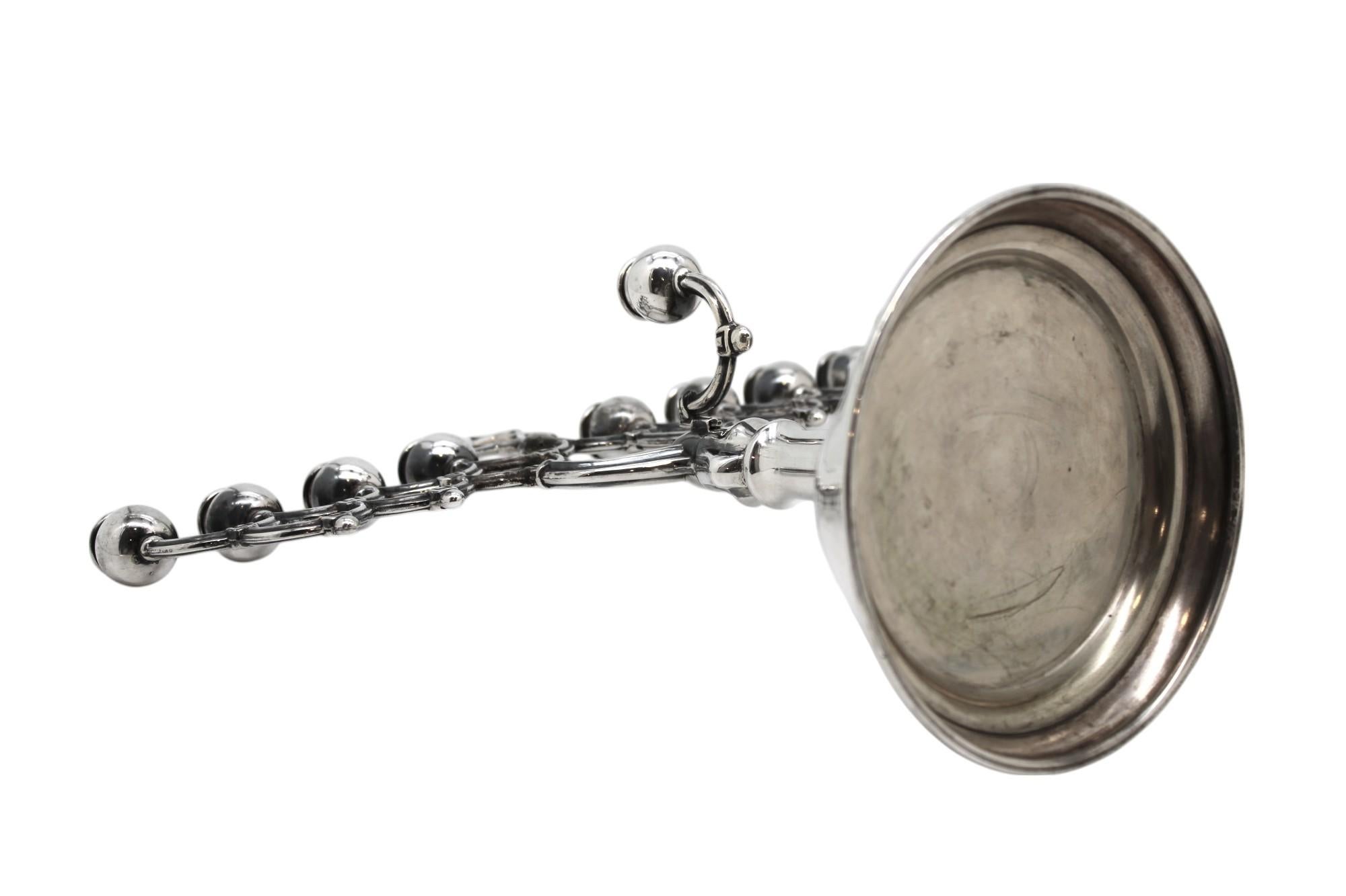 A Silver German Hanukkah Lamp Circa 1930 For Sale 2