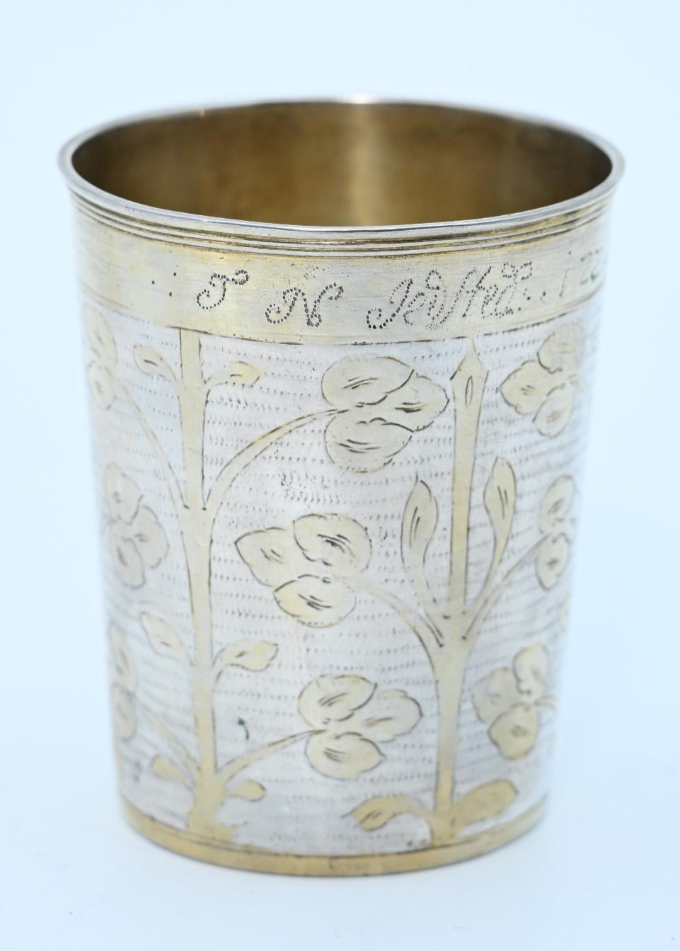 Ein versilberter Becher, Joachim Krumpholtz, Leipzig, um 1670 im Zustand „Gut“ im Angebot in New York, NY
