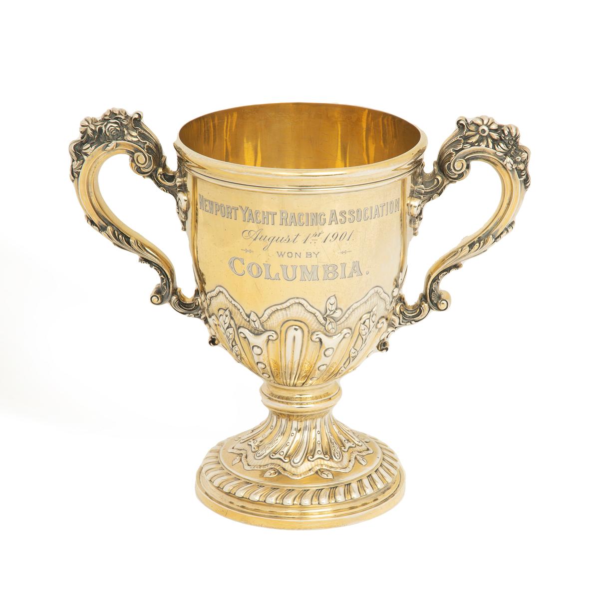 American A silver gilt Newport Yacht Racing Association won by Columbia, 1901