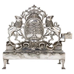 A Silver Hanukkah Lamp, 18th Century Style