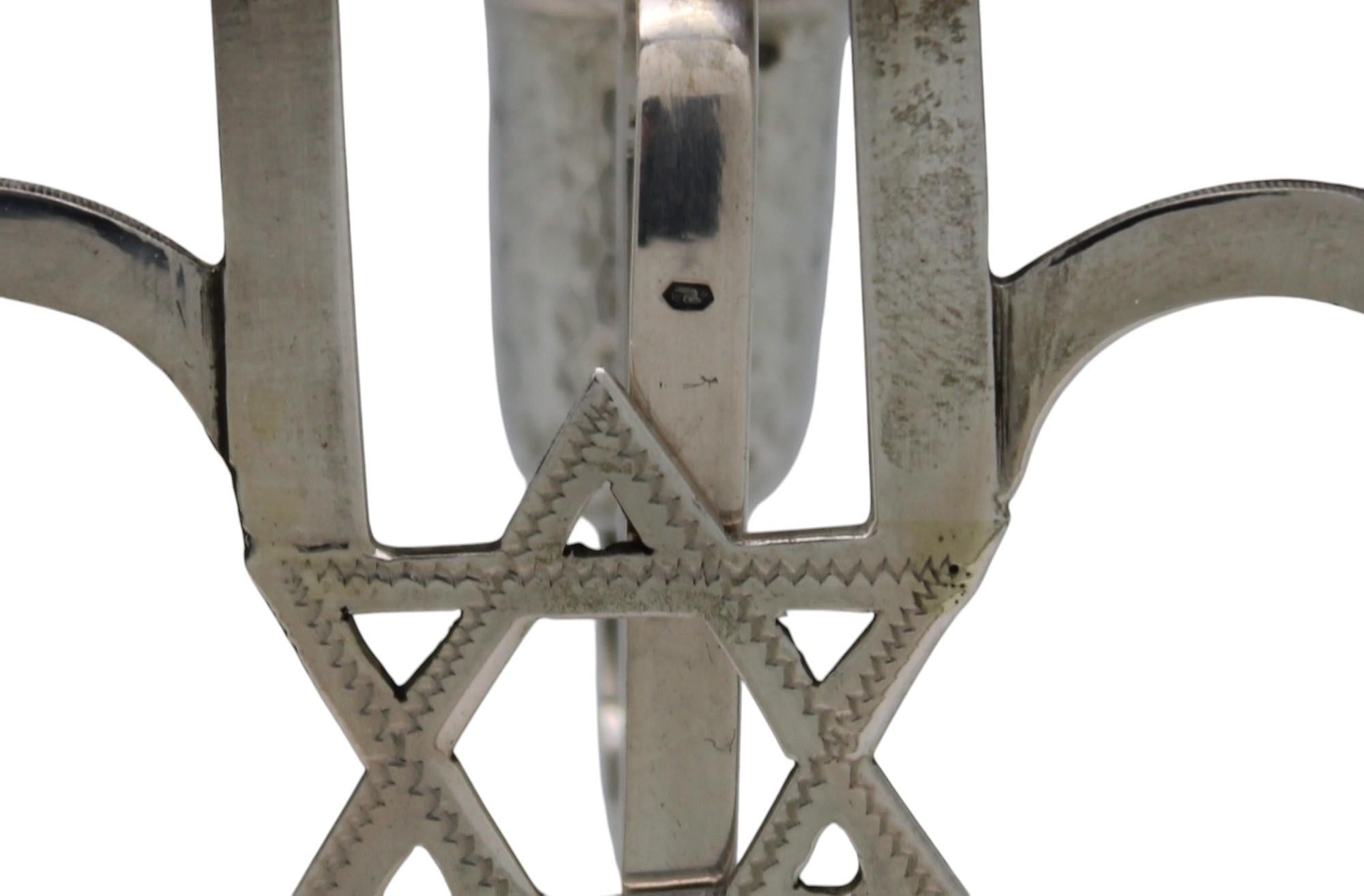 A Silver Hanukkah Lamp, Austria Circa 1925 6
